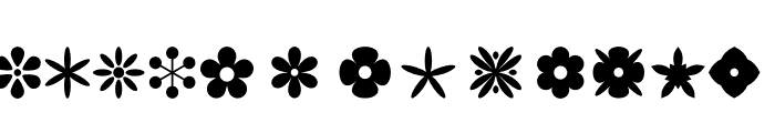 Flowerdinki Symbols Font LOWERCASE