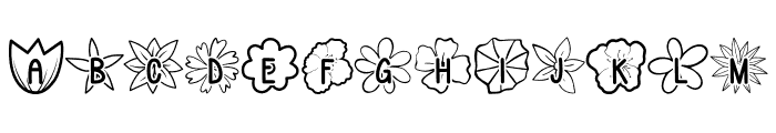 Flowers-Alphabets Font UPPERCASE