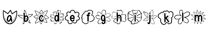 Flowers-Alphabets Font LOWERCASE
