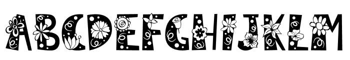 Flowers-Bloom Font LOWERCASE