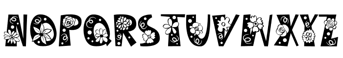 Flowers-Bloom Font LOWERCASE
