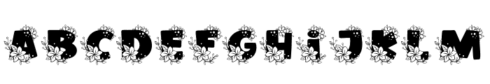 Flowers-Corner Font UPPERCASE
