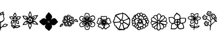 Flowery Illustration Regular Font LOWERCASE