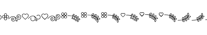 Floweryn Dividers Font LOWERCASE