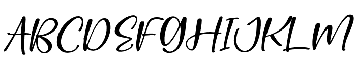 Flowless Italic Font UPPERCASE