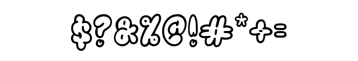 Fluffy Blitz Regular Font OTHER CHARS