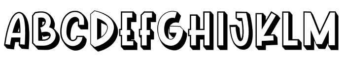 Fluffy Flappy Shadow Font UPPERCASE