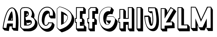 Fluffy Flappy Shadow Font LOWERCASE