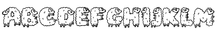 Fluffy Sheep By Squeeb  Regular Font UPPERCASE