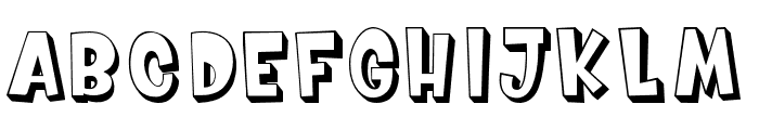 FluffyMonsta-Extruded Font UPPERCASE