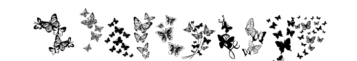 Flying Butterflies Font OTHER CHARS
