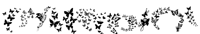 Flying Butterflies Font UPPERCASE