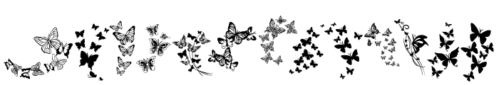 Flying Butterflies Font UPPERCASE
