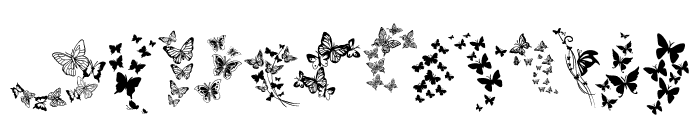 Flying Butterflies Font LOWERCASE