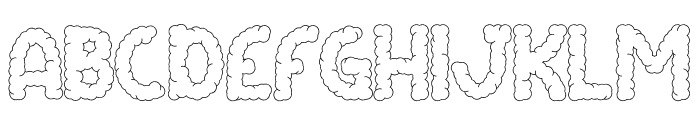 Foam Cloud Outline Font UPPERCASE