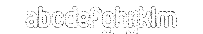 Foam Cloud Outline Font LOWERCASE