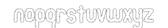 Foam Cloud Outline Font LOWERCASE