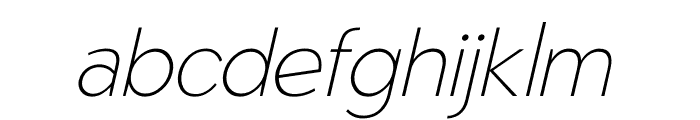 Fogler Thin Italic Font LOWERCASE