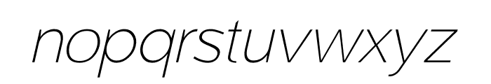 Fogler Thin Italic Font LOWERCASE