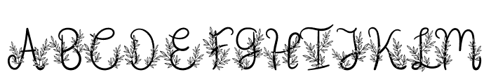 Foliage Monogram Font UPPERCASE