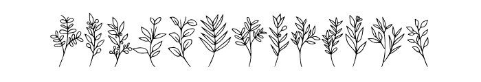 Foliage Sketch Font LOWERCASE