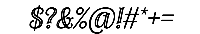 Fondacy Carved Italic Font OTHER CHARS