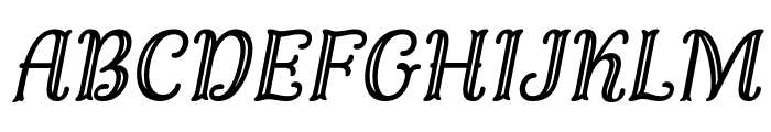 Fondacy Carved Italic Font UPPERCASE