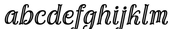 Fondacy Carved Italic Font LOWERCASE