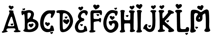 Fontarian Sweet Heart Font UPPERCASE