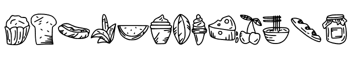 Food Doodle Font LOWERCASE