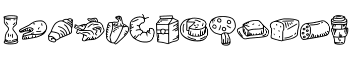Food Doodle Font LOWERCASE