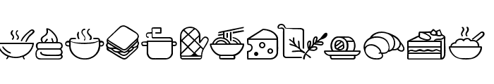 Foodie Snacks Doodle Regular Font UPPERCASE