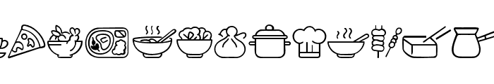 Foodie Snacks Doodle Regular Font UPPERCASE