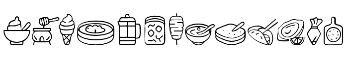 Foodie Snacks Doodle Regular FONT