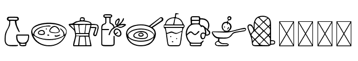 Foodie Snacks Doodle Regular Font LOWERCASE
