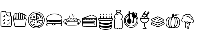 Foodlist Illustration Regular Font LOWERCASE