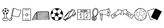 Football Doodles Font UPPERCASE