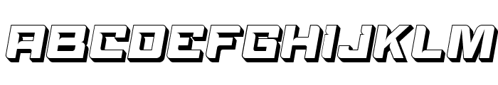 Football Stage Italic Extrude Font UPPERCASE