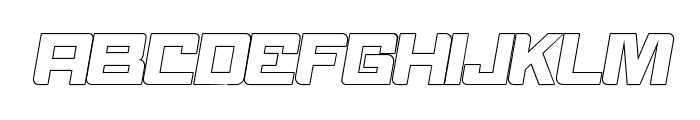 FootballStage-ItalicOutline Font LOWERCASE