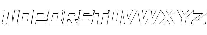 FootballStage-ItalicOutline Font LOWERCASE