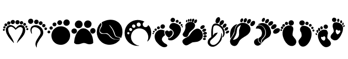 Footprints Font UPPERCASE