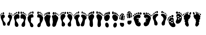 Footprints Font UPPERCASE