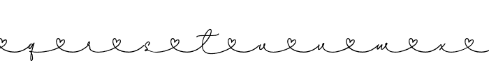 For Darling Heart Font LOWERCASE