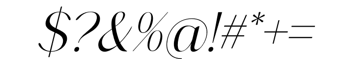 Foresta Monesta Serif Italic Font OTHER CHARS