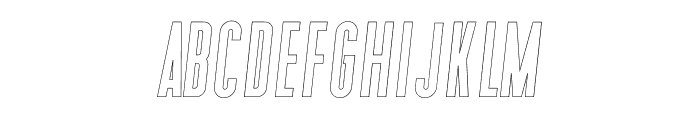 Forever Freedom Outline Italic Regular Font UPPERCASE