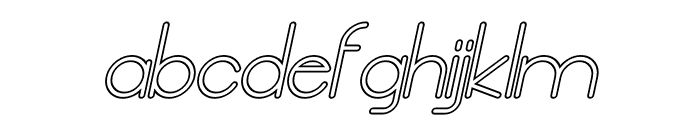 Fortaleza Italic Outline Font LOWERCASE