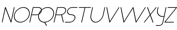 Fortaleza Italic Thin Font UPPERCASE