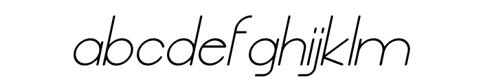 Fortaleza Italic Thin Font LOWERCASE