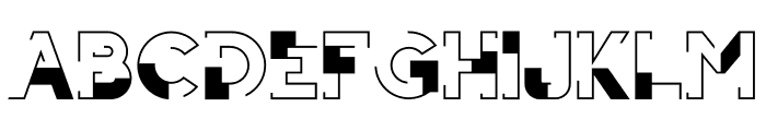 Forward Crossover Cutline Font UPPERCASE