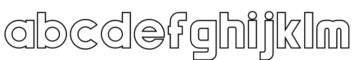 Forward Crossover Outline Font LOWERCASE